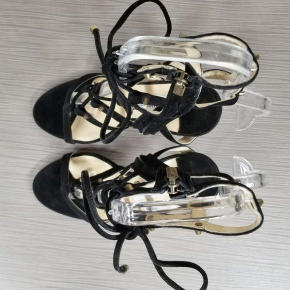 Jimmy Choo Meddle Cage Gladiator Sandal, Black Suede, Womens Size 7.5 / 37.5 - Picture 9 of 12